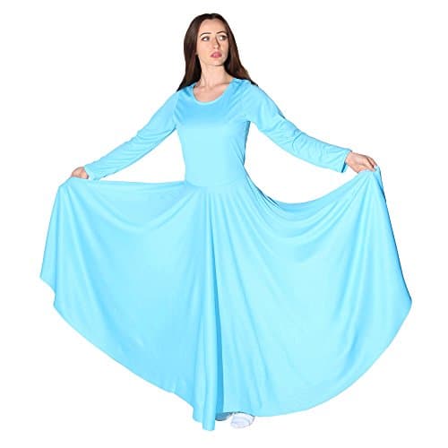 Danzcue Women's Loose Fit Full-Length Long Sleeve Dance Dress
