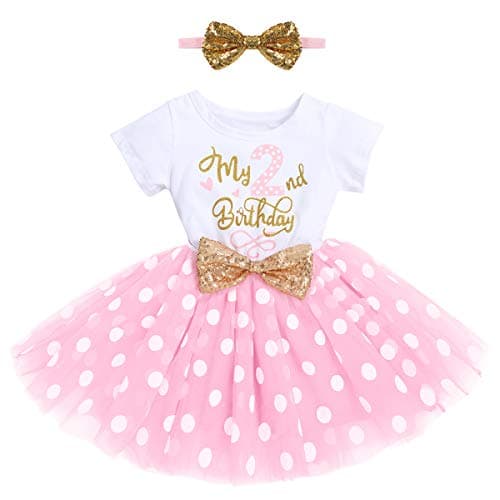 Baby Girl 1st/2nd Birthday Dress & Headband Set