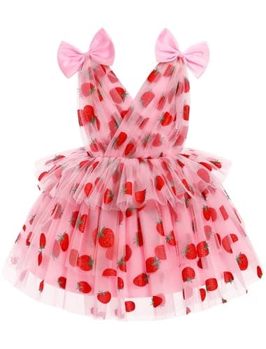 IMEKIS Toddler Girls Rainbow Butterfly Birthday Tutu Dress