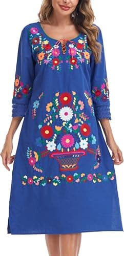 YZXDORWJ Women's Mexican Floral Lace Bridesmaid Dress