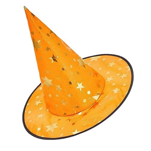 Zando Halloween Witch Hat - Star Print for Boys, Girls, Women