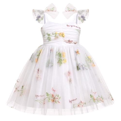 IBTOM CASTLE Toddler Flower Backless Tutu Dress for Girls Party & Cake Smash Birthday