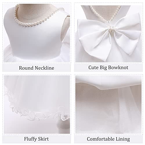 Refined Title: LZH Baby Girls Backless Flower Wedding Dresses