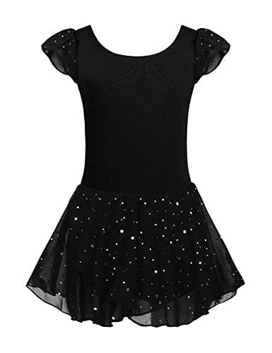 Girls Ballet Dance Dress with Ruffle Sleeves