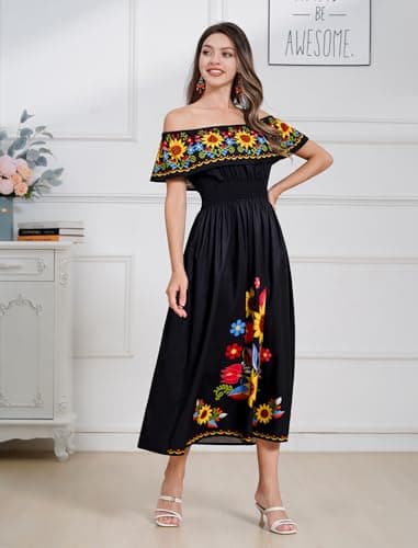 Traditional Mexican Fiesta Dress for Women