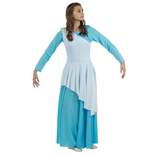 Danzcue Asymmetrical Praise Dance Tunic in White
