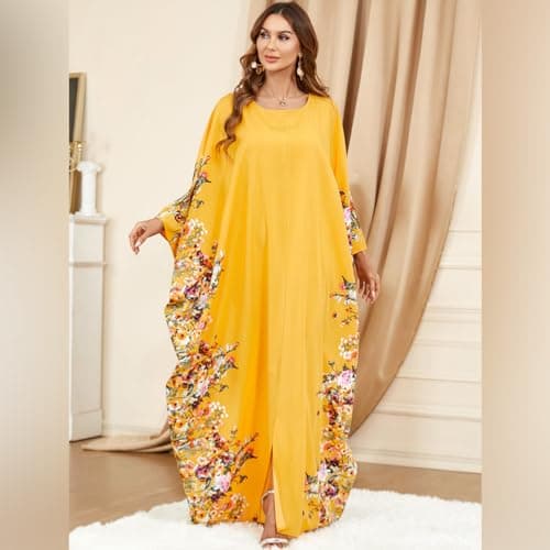 ODIZLI Turkish Muslim Abaya with Pendant Bat Sleeves