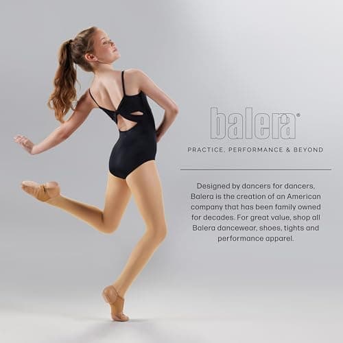 Balera Women's & Girls' Dance Power Mesh Jumpsuit with Drape