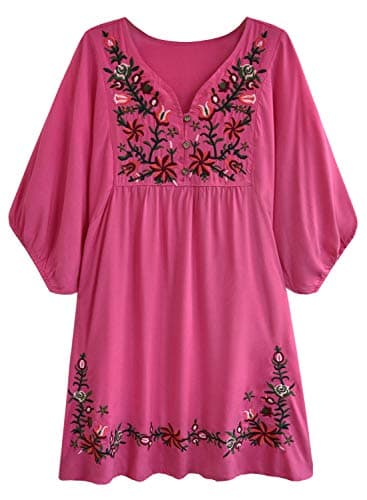 Bohemian Embroidered Dress for Women