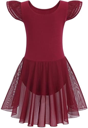 MdnMd Ballet Leotard with Skirt for Toddler Girls