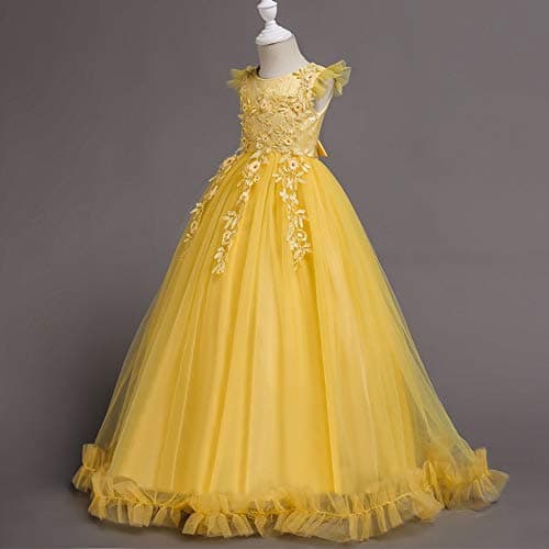 ODASDO Flower Girl Long Dress for Wedding Bridesmaid Pageant