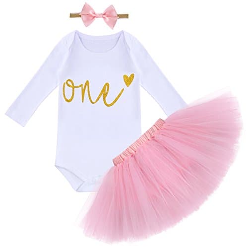 Baby Girl's 1st 2nd Birthday Cake Smash Outfit Set