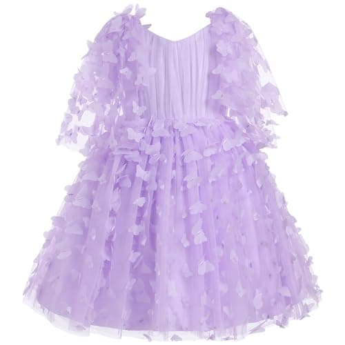 Girls' Butterfly Tulle Dress for Special Occasions