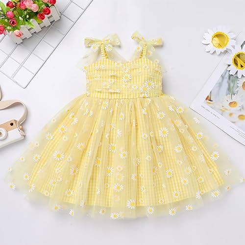 IDOPIP Baby Girls Summer Sleeveless Tutu Sundress Seaside Birthday Party