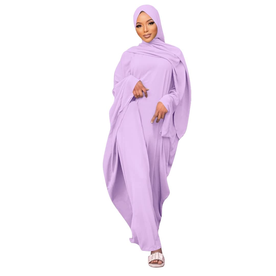 IWEMEK Women's Muslim One-Piece Ramadan Abaya Dress