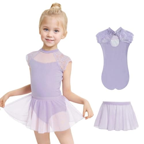 Gogokids Toddler Ballet Leotard with Shiny Skirt Combo