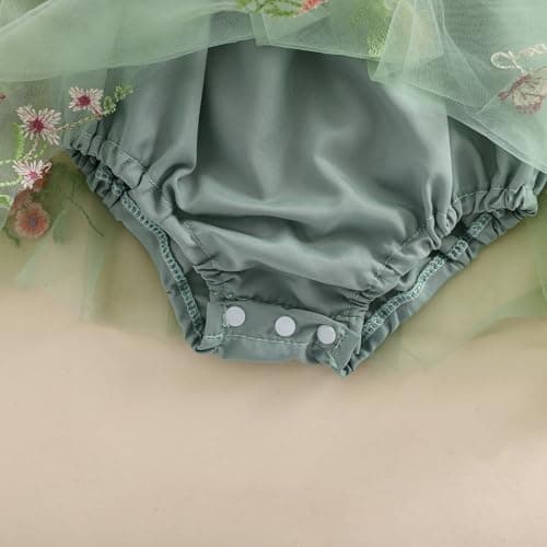 Shibaozi Toddler Flower Butterflies Sleeveless Romper Dress