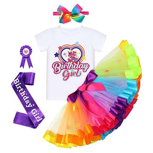 Baby Girl Boho Rainbow Cake Smash Outfit Set