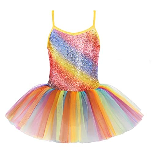 Zaclotre Sparkly Ballet Tutu Dress for Little Girls