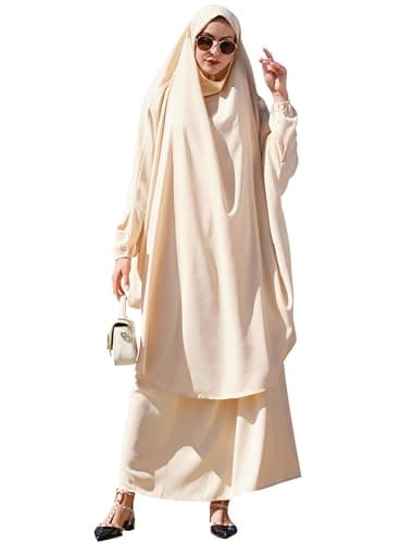 IWEMEK Muslim Women's Chiffon Abaya Dress Set
