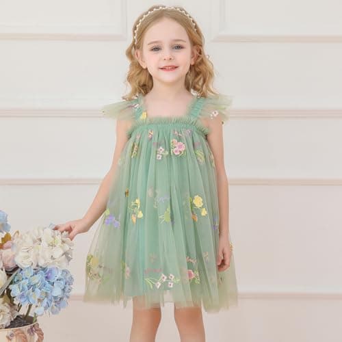 TTYAOVO Toddler Girl Tulle Dress for BirthdayParty