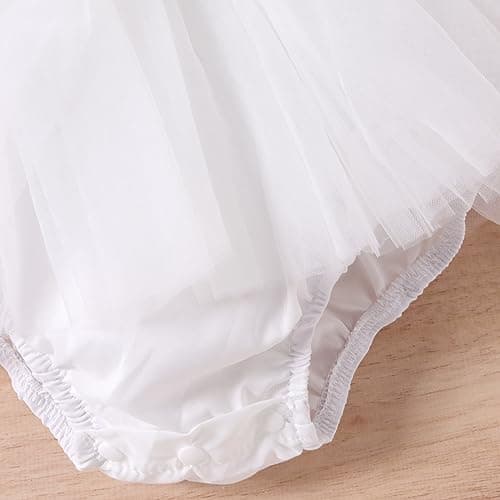 New Born Baby Girl Flower Embroidered Tutu Dress