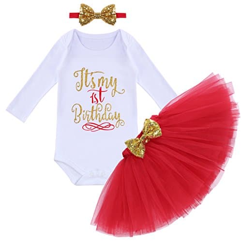Baby Girl's 1st 2nd Birthday Cake Smash Outfit Set