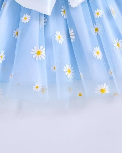 Saeaby Girls' Tulle Halter Smocked Dress Casual Summer Outfit