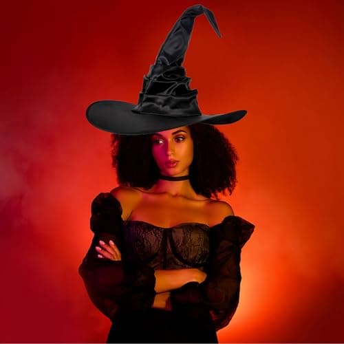 Large Black Witch Hat for Halloween Costume