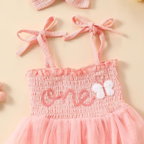 ODASDO Baby Girl Birthday Outfit Photo Shooting Props Set