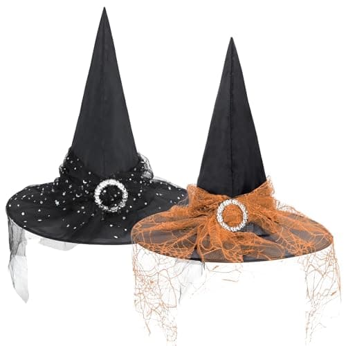 Zando Lace Witch Hat for Women | Halloween Cosplay & Decoration