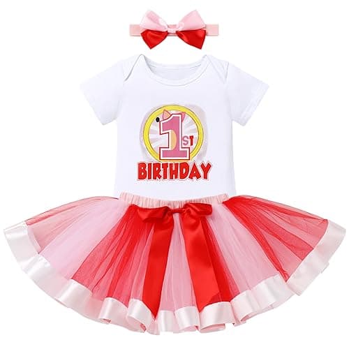 ODASDO Baby Girl 1st Birthday Cake Smash Outfit