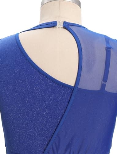 ODASDO Women's Lyrical Dance Two-Piece Costume Tank Tops & Mesh Pants Set