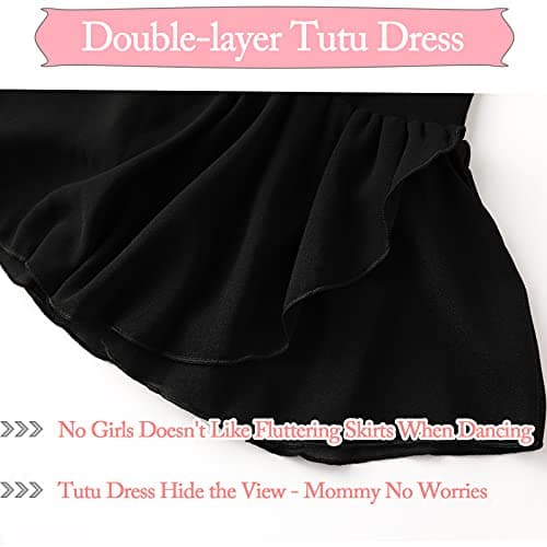 Girls Dance Leotards with Ruffle Sleeves and Criss-cross Back for Ages 3-9