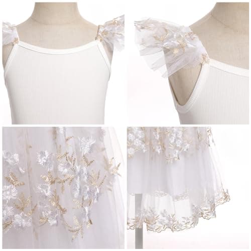 ODASDO Flower Girl Tutu Wedding Dress for Girls