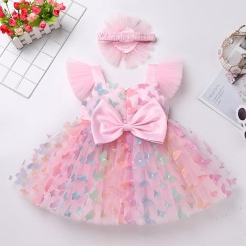 Butterfly Dress for Baby Girls - Formal Pageant Wedding