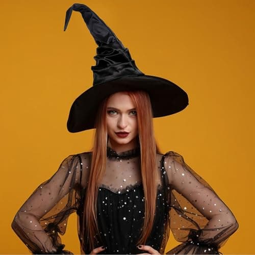 Large Black Witch Hat for Halloween Costume