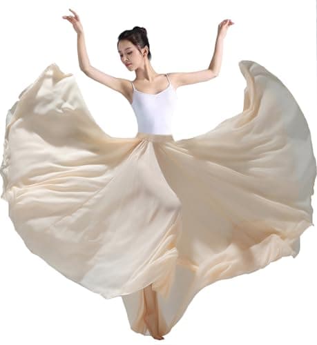 ORIDOOR Graduated Color 35" Lyrical Dance Skirt for Women