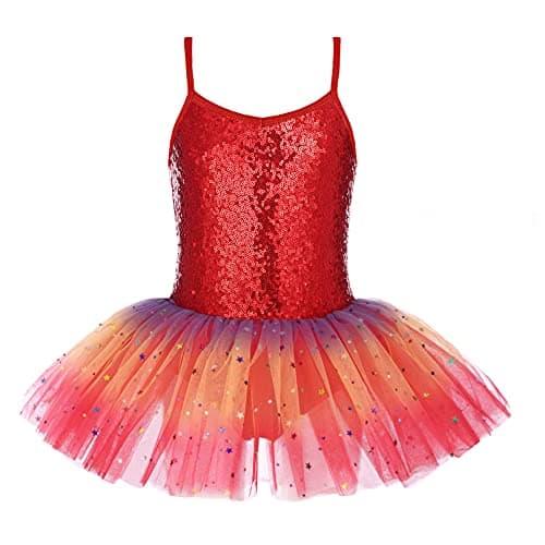 Zaclotre Sparkly Ballet Tutu Dress for Little Girls