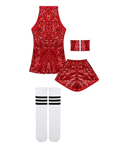 LOLANTA Girls Glitter Dance Dress 4-12 Yrs Hip Hop Jazz Outfit