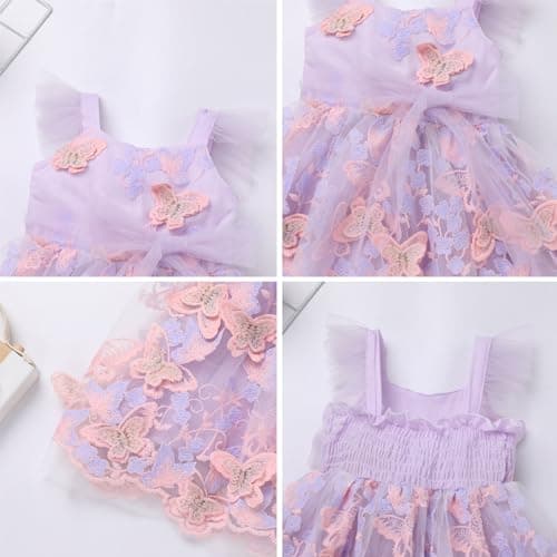 Toddler Baby Girl Butterfly Embroidery Princess Tutu Dress
