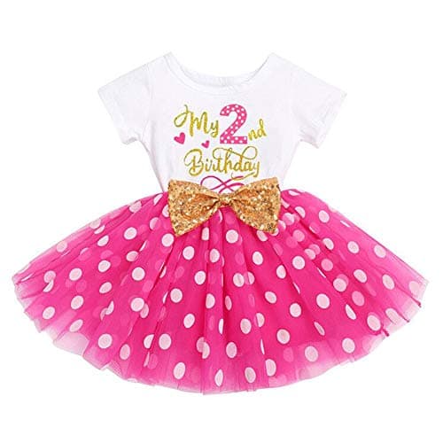 IBTOM CASTLE Polka Dots Sequin Tutu Dress for Baby Girls BirthdayCake Smash Photo Shoot
