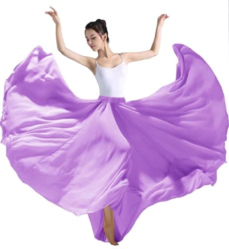 ORIDOOR Graduated Color 35" Lyrical Dance Skirt for Women