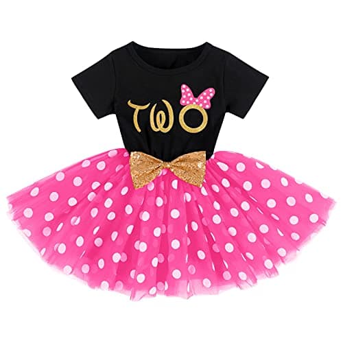 IBTOM CASTLE Polka Dots Sequin Tutu Dress for Baby Girls BirthdayCake Smash Photo Shoot