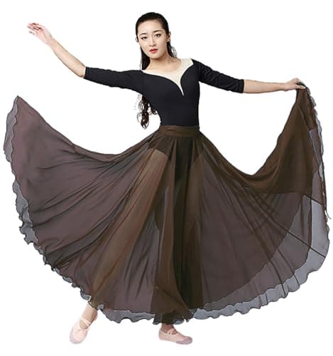 Z&X Women's Gradient Chiffon Dance Skirt for Modern Ballet Performance