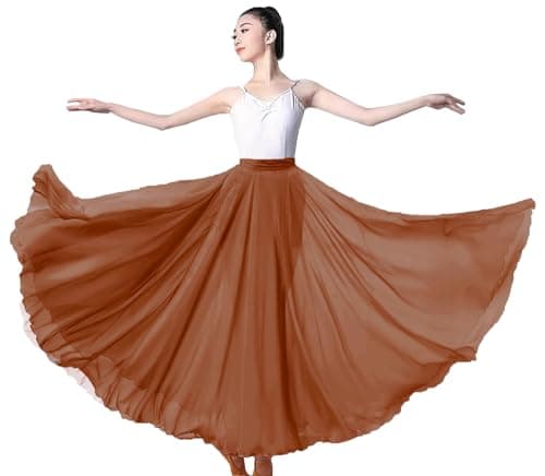 ORIDOOR Graduated Color 35" Lyrical Dance Skirt for Women