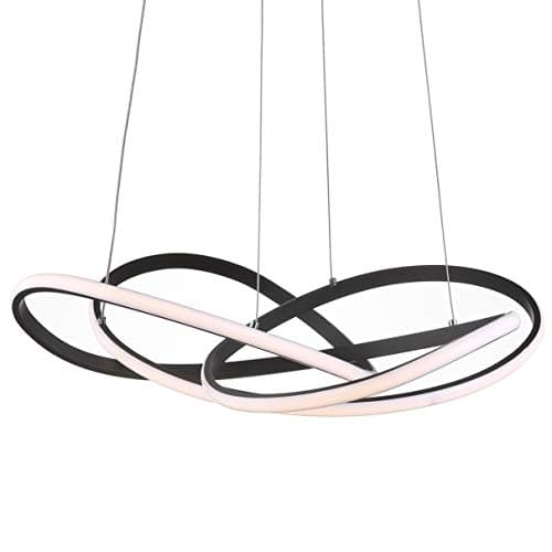 Jonathan Y JYL7219A Alexia 25" Black Dimmable Contemporary Pendant LED Dining Room Kitchen