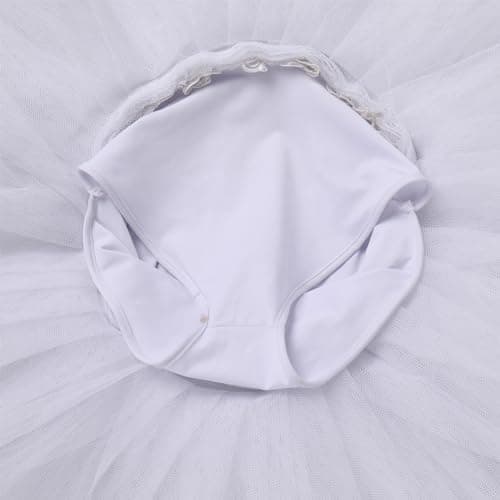 Professional Women's Swan Lake Ballet Dance Platter Tutu Dress Organdy Performancewear