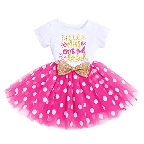 IBTOM CASTLE Polka Dots Sequin Tutu Dress for Baby Girls BirthdayCake Smash Photo Shoot