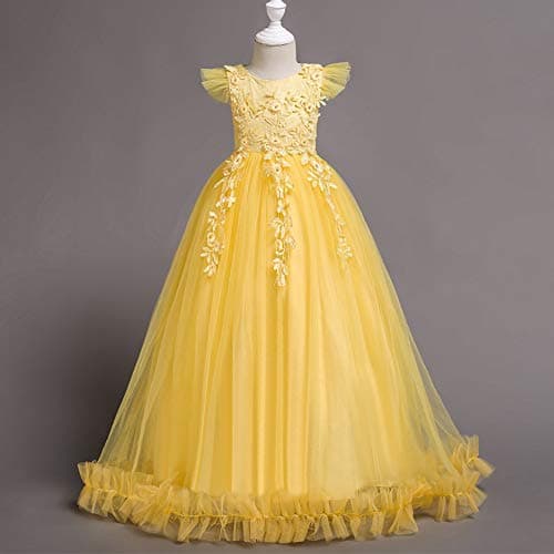 ODASDO Flower Girl Long Dress for Wedding Bridesmaid Pageant